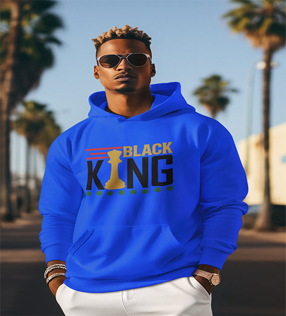 Black King Pullover Hoodie For Men