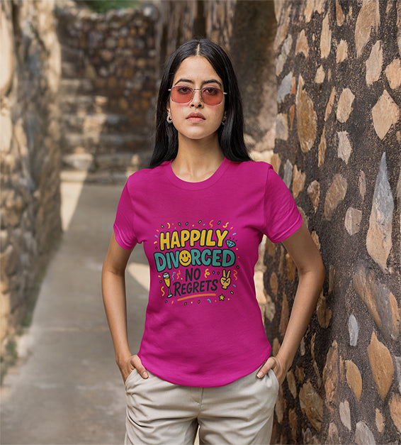 Happily Divorced – No Regrets Shirt | Funny Women’s Tee