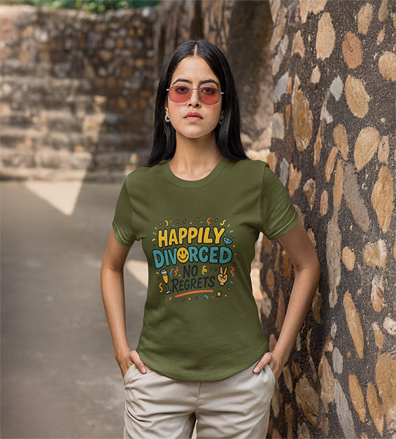 Happily Divorced – No Regrets Shirt | Funny Women’s Tee