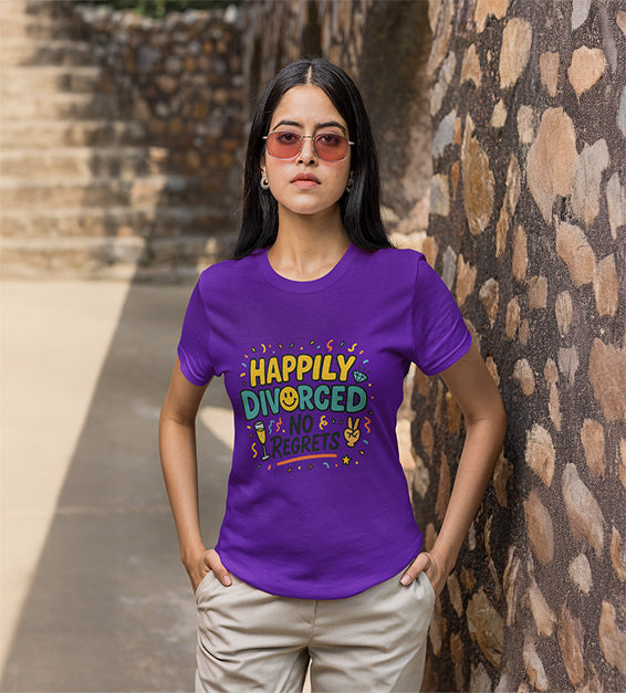 Happily Divorced – No Regrets Shirt | Funny Women’s Tee