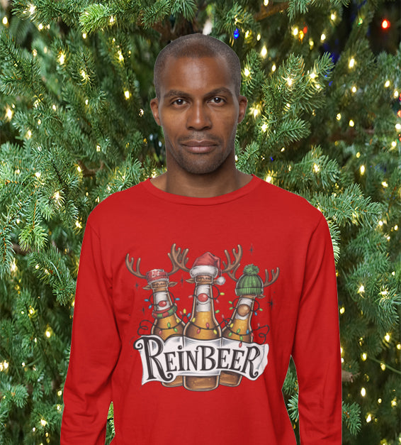 Funny ReinBeer Men T-Shirt