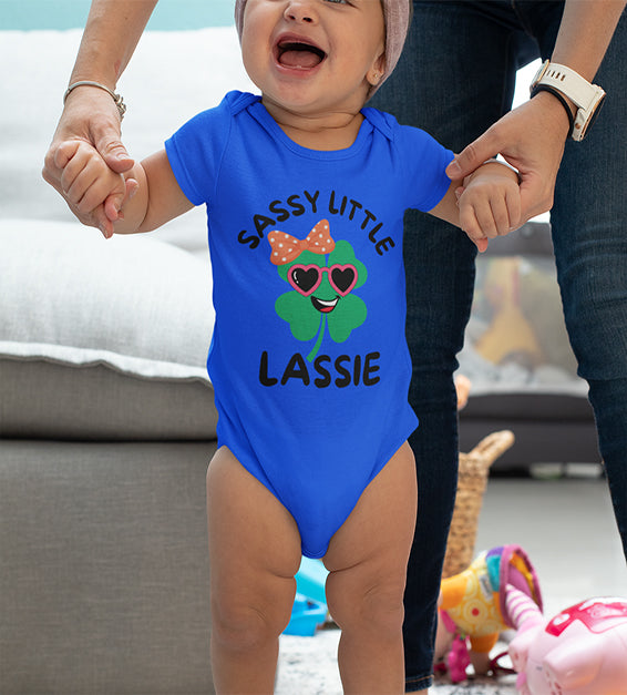 Sassy Little Lassie" St. Patrick’s Day infant onesie