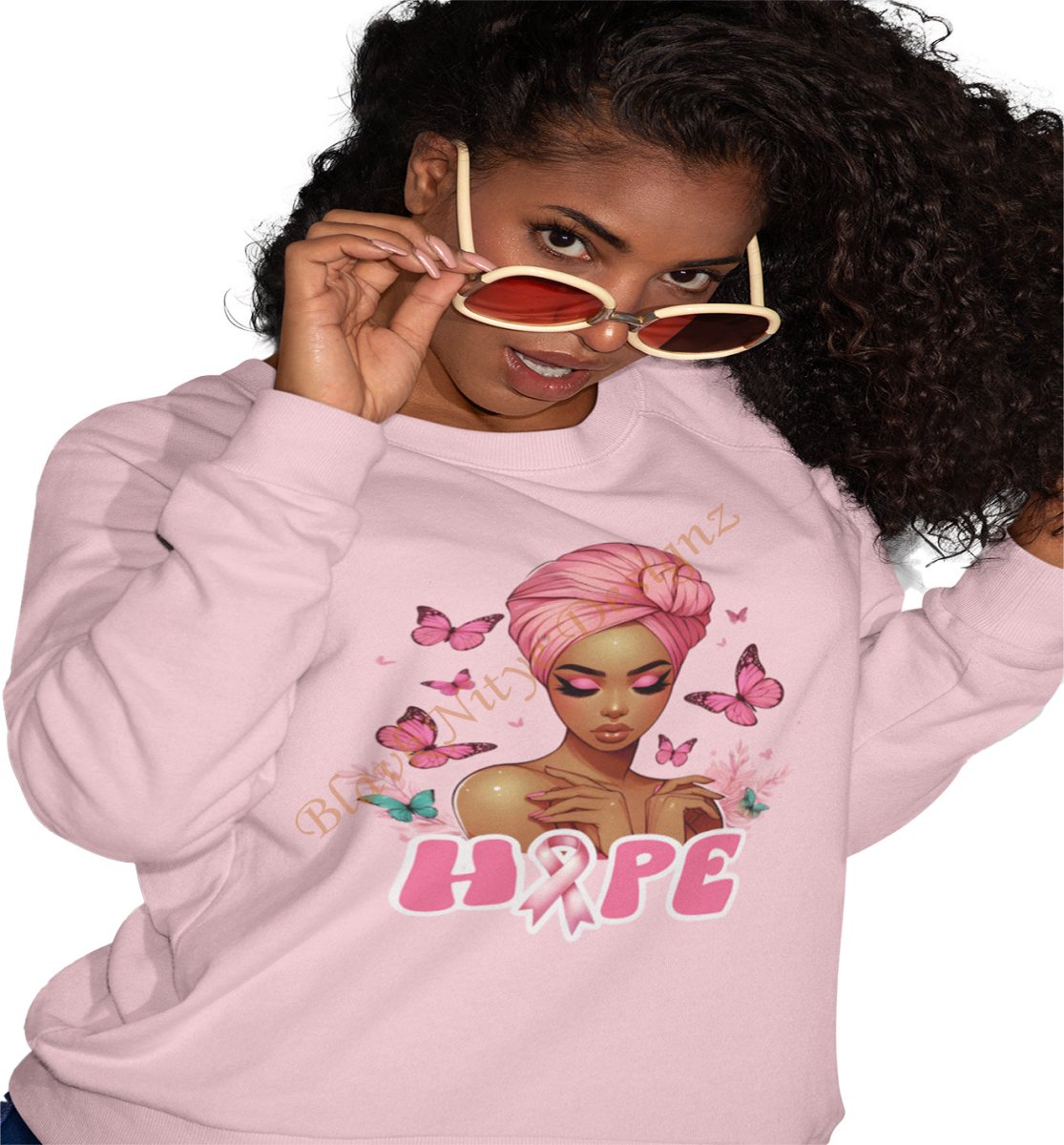 Breast Cancer Awareness "HOPE" Women Sweatshirt - BlavkNitye Designz