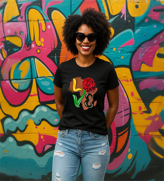 Afrocentric “LOVE” Graphic T-Shirt