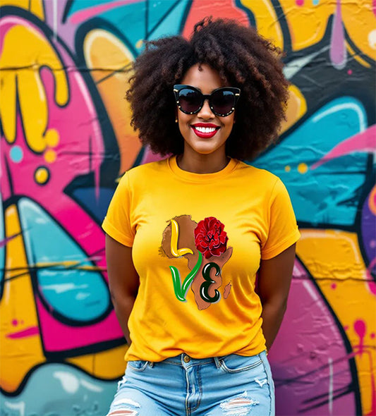 Afrocentric “LOVE” Graphic T-Shirt