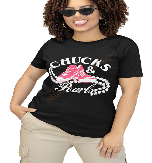 Kamala Harris Chucks & Pearls Women T-Shirt