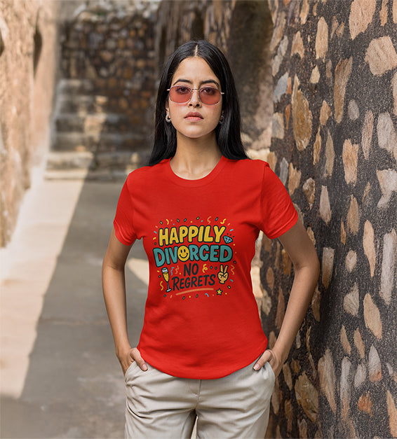 Happily Divorced – No Regrets Shirt | Funny Women’s Tee