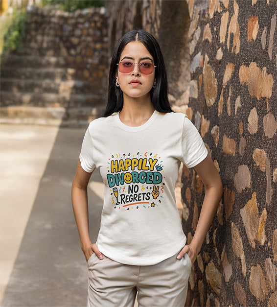 Happily Divorced – No Regrets Shirt | Funny Women’s Tee