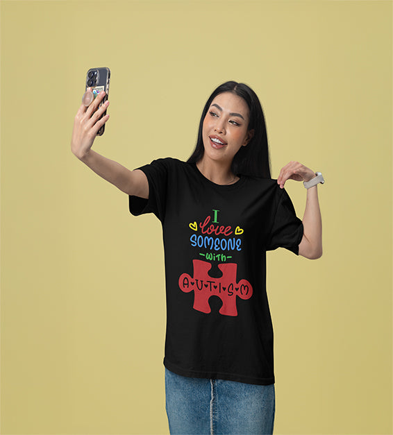 I Love Someone With Autism T-Shirt – Puzzle Piece Awareness Tee
