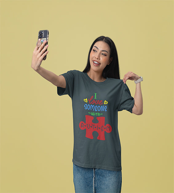 I Love Someone With Autism T-Shirt – Puzzle Piece Awareness Tee