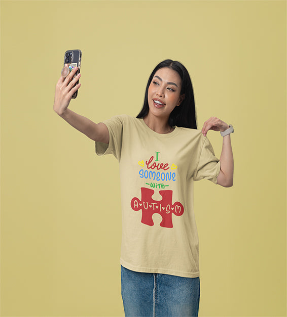 I Love Someone With Autism T-Shirt – Puzzle Piece Awareness Tee