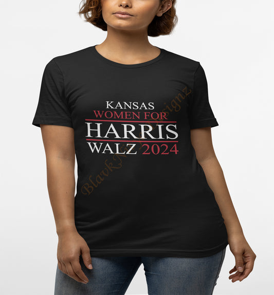 Kansas Women For Harris Walz 2024 Women T-Shirt