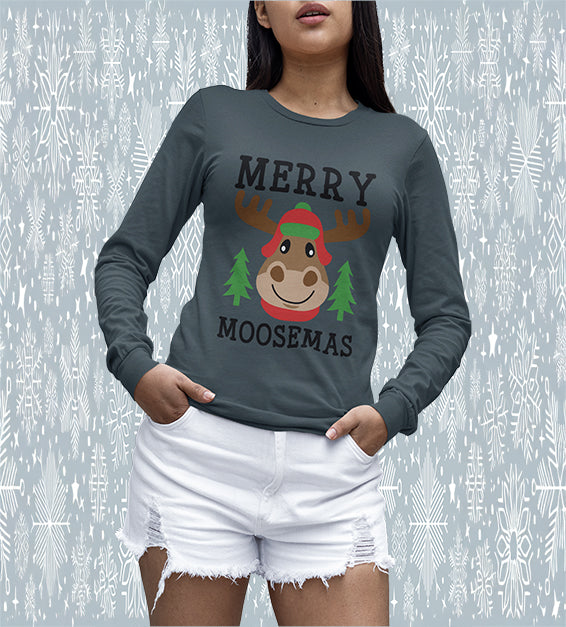 Merry Moosemas Christmas Shirt – Funny Moose Holiday Tee