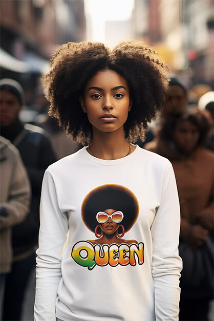 Queen Afrocentric Womens-t-shirt