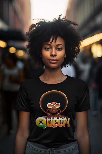 Queen Afrocentric Womens-t-shirt