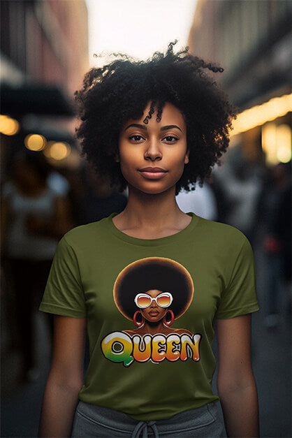 Queen Afrocentric Womens-t-shirt