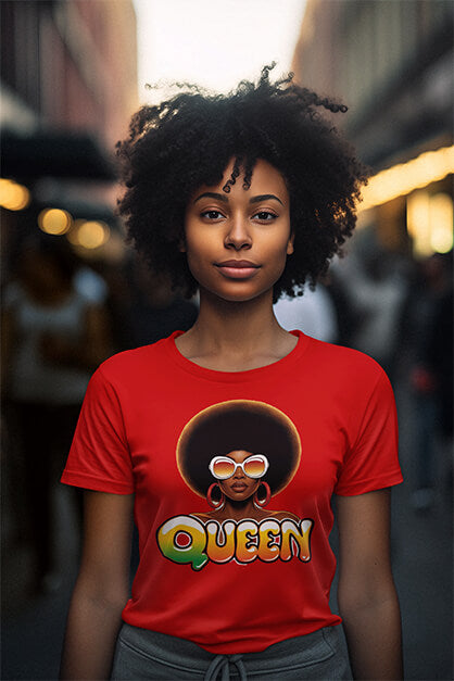 Queen Afrocentric Womens-t-shirt