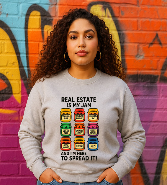 Real Estate Is My Jam Hoodie – Funny Realtor Sweatshirt