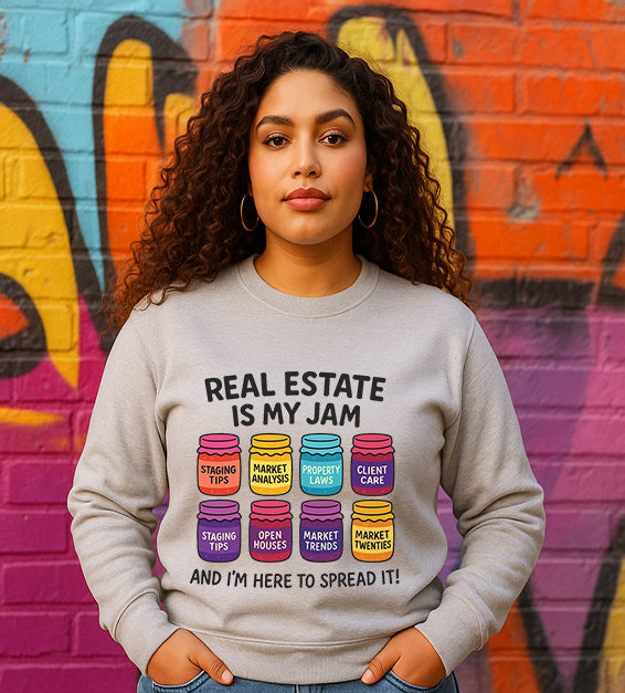 Real Estate Is My Jam Hoodie – Funny Realtor Sweatshirt