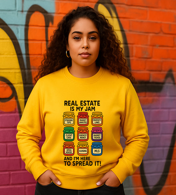 Real Estate Is My Jam Hoodie – Funny Realtor Sweatshirt