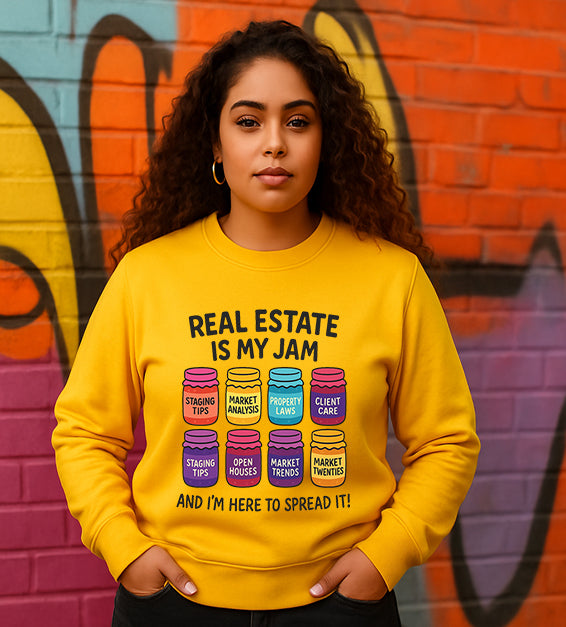Real Estate Is My Jam Hoodie – Funny Realtor Sweatshirt