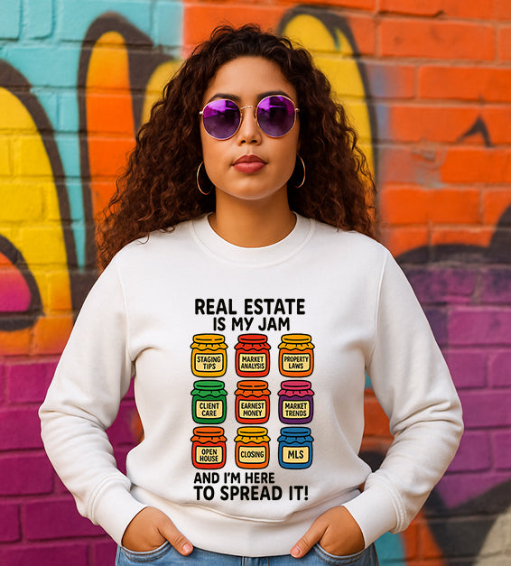 Real Estate Is My Jam Hoodie – Funny Realtor Sweatshirt