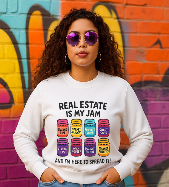 Real Estate Is My Jam Hoodie – Funny Realtor Sweatshirt