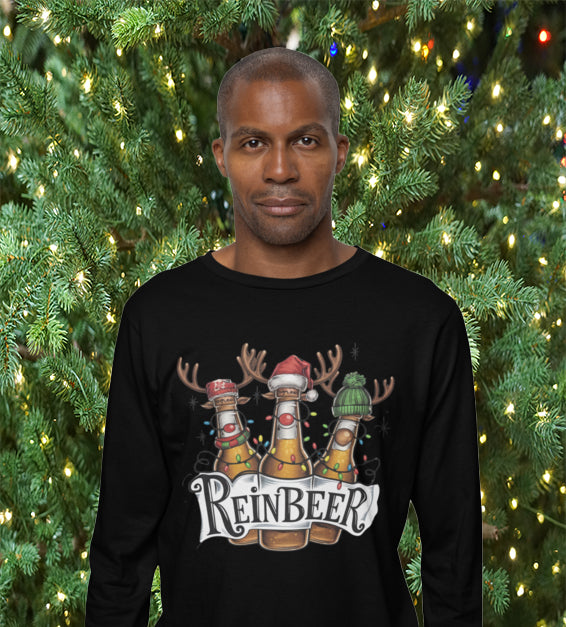 Funny ReinBeer Men T-Shirt