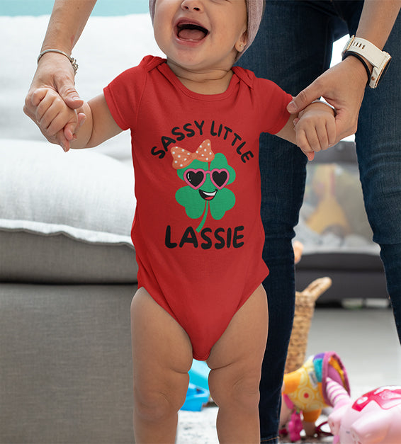 Sassy Little Lassie" St. Patrick’s Day infant onesie