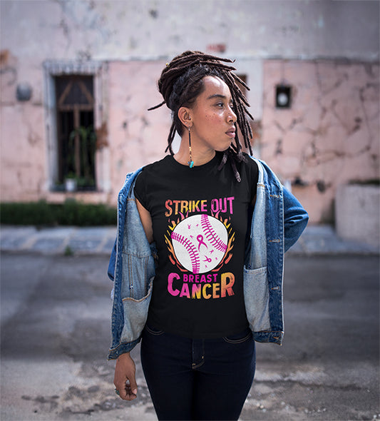Strike Out Breast Cancer Awareness T-Shirt | Unisex Cancer Support Tee
