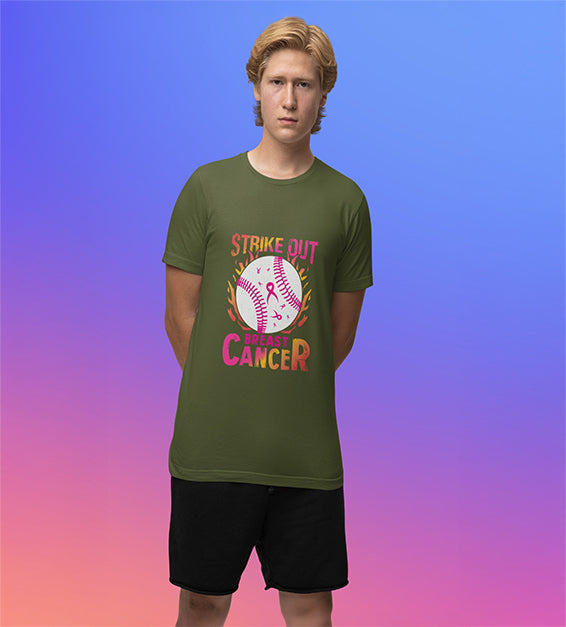Strike Out Breast Cancer Awareness T-Shirt | Unisex Cancer Support Tee