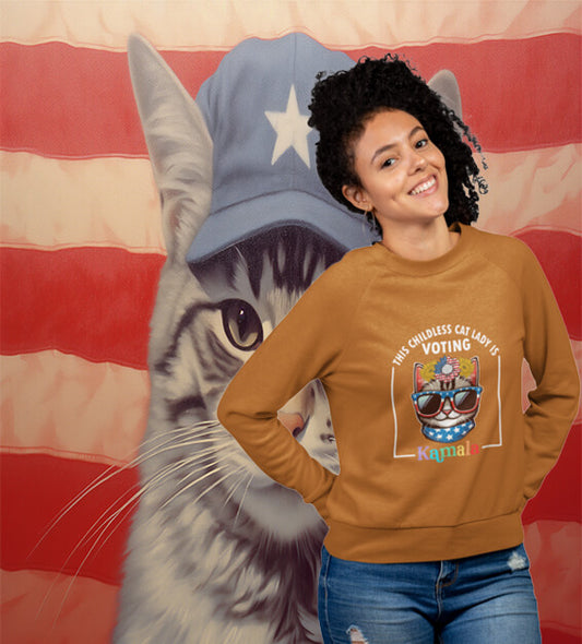This Childless Cat Lady is Voting Kamala Women Sweatshirt