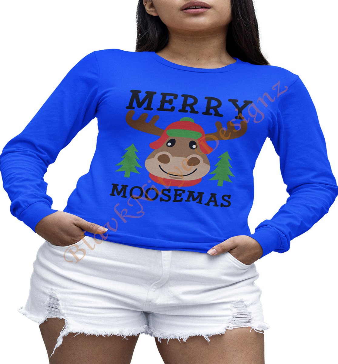 "Merry Moosemas: Women Christmas T-Shirt - BlavkNitye Designz